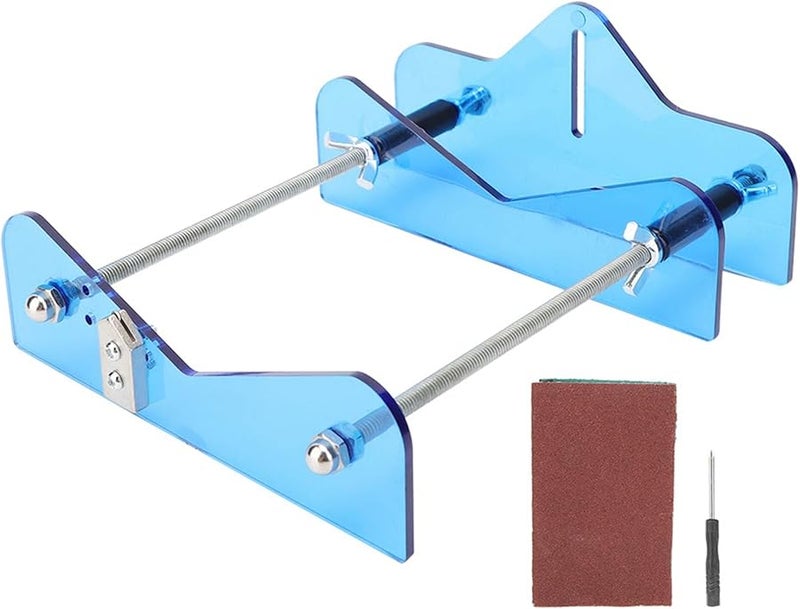 آلة قطع زجاجات الزجاج بأداة قطر قابل للتعديل مع إطار من البولي كربونات وملحقات الأسطوانة وورق الصنفرة - Image 1