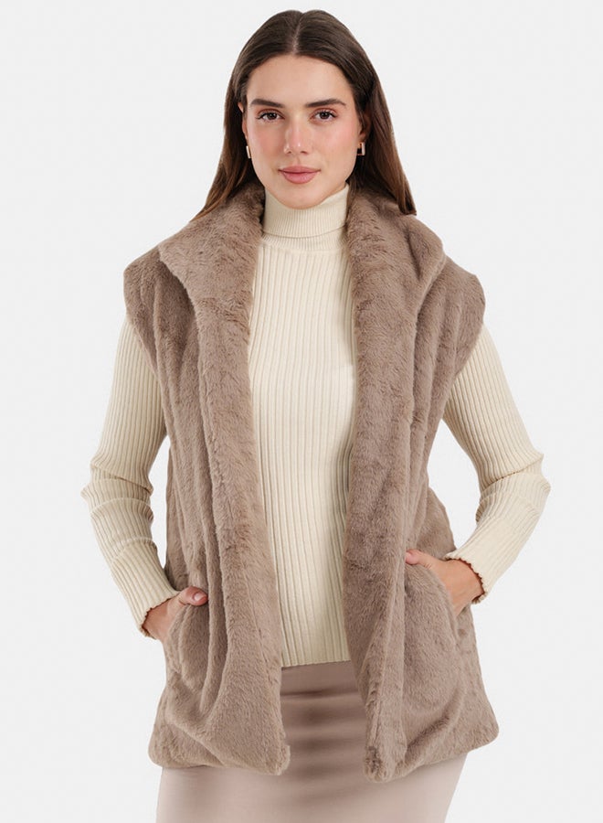 Carina Open Neckline Sleeveless Vest - Image 1