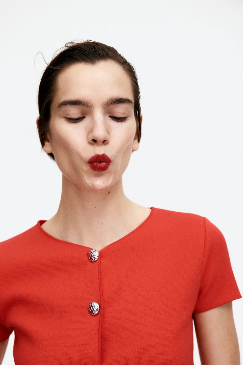 اتش اند ام كارديغان جيرسيه بأكمام قصيرة