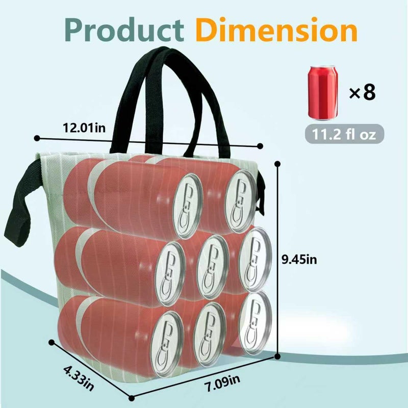 eutopic Lunch Bag, 5-7L Ultra-Light Portable Drawstring Lunch Tote with Multiple Pockets for Women & Men, Compact Bag for Work, Office, Hiking & Daily Use - Image 2