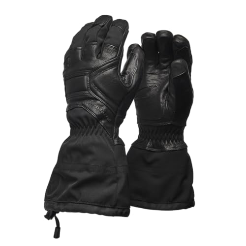 BLACK DIAMOND Men's Guide Ski/Snow Gloves | Premium Leather Shell | Waterproof & Insulated | Includes Gore-TEX Insert & Plus Warm Technology | Black 2.0 | Large - Image 1