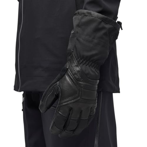 BLACK DIAMOND Men's Guide Ski/Snow Gloves | Premium Leather Shell | Waterproof & Insulated | Includes Gore-TEX Insert & Plus Warm Technology | Black 2.0 | Large - Image 2