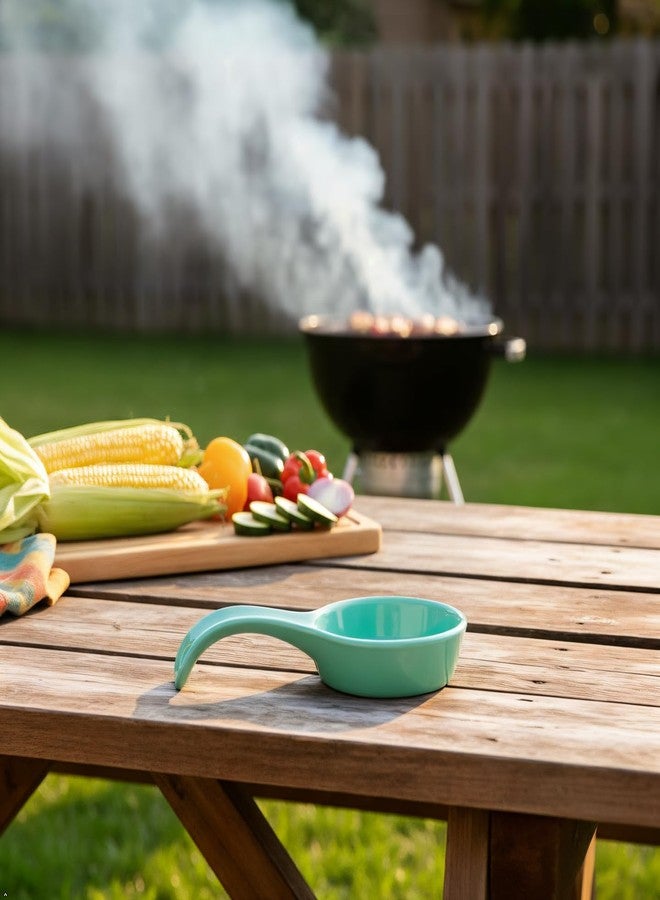 Reston Lloyd Kitchen Counter Utensil Spoon Rest, Ladles, Spaghetti Forks, & Spatulas, Durable BPA-Free Plastic - Dishwasher Safe, Décor, Space Saving Hanging Hole on Handle, Turquoise - Image 5