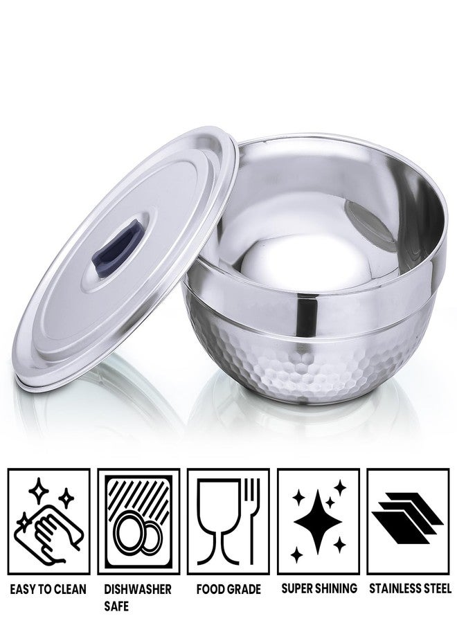 Celltone Microwave Safe 304 Stainless Steel Food Container - Fridge-to-Oven Bowl with Vacuum Freshness Seal (400ml) - Image 4