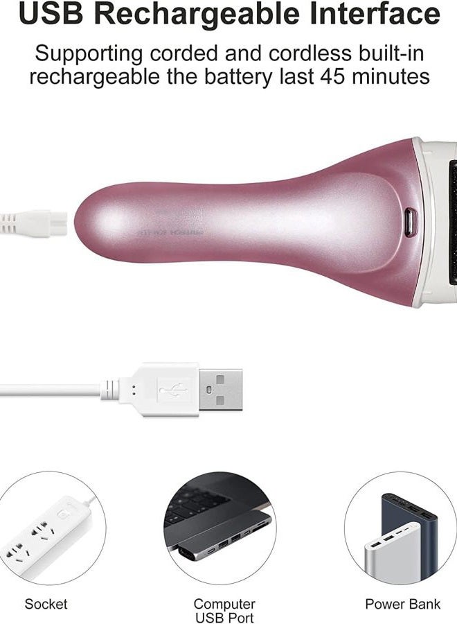 pritech Electric Feet Callus Removers Rechargeable,Portable Electronic Foot File Pedicure Tools, Electric Callus Remover Kit,Professional Pedi Feet Care Perfect for Dead,Hard Cracked Dry Skin（Pink） - Image 5