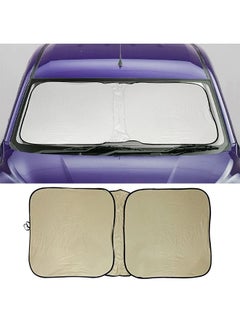 Generic Sunshade For Car Beige Color Collapsible Auto Windshield ...