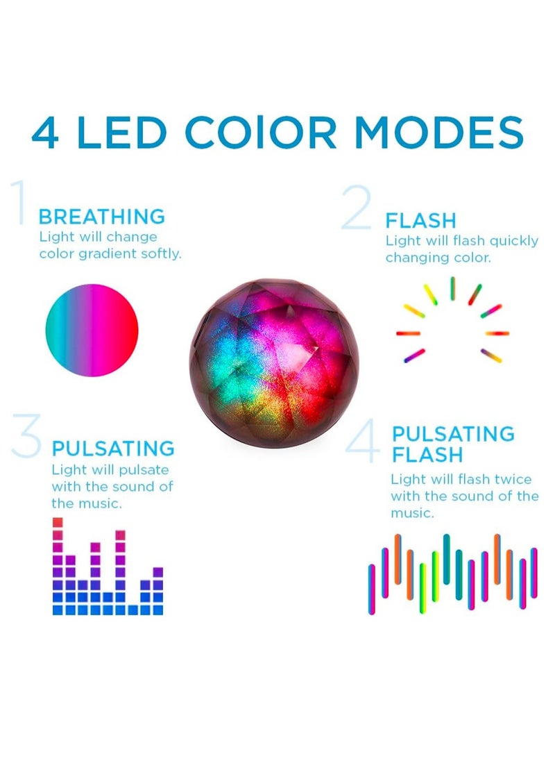 LOOPITYS - Colorful Lamp Bluetooth Speaker Portable Wireless Bluetooth Speakers 3 Lighting Effects 1200mAh Large Capacity 10m Bluetooth Connection Crystal Shape - Image 1
