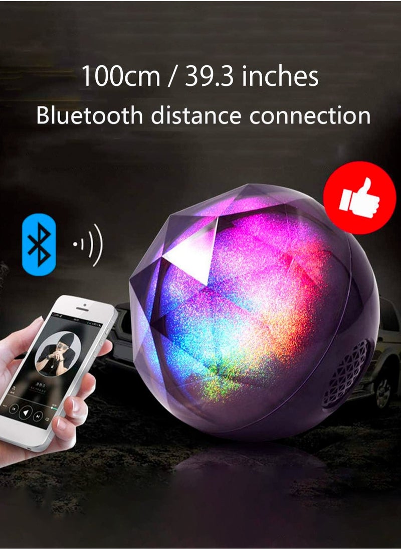 LOOPITYS - Colorful Lamp Bluetooth Speaker Portable Wireless Bluetooth Speakers 3 Lighting Effects 1200mAh Large Capacity 10m Bluetooth Connection Crystal Shape - Image 1