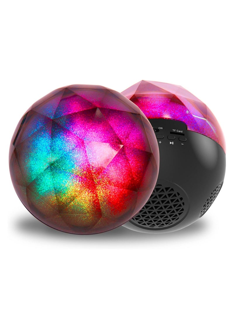 LOOPITYS - Colorful Lamp Bluetooth Speaker Portable Wireless Bluetooth Speakers 3 Lighting Effects 1200mAh Large Capacity 10m Bluetooth Connection Crystal Shape - Image 1