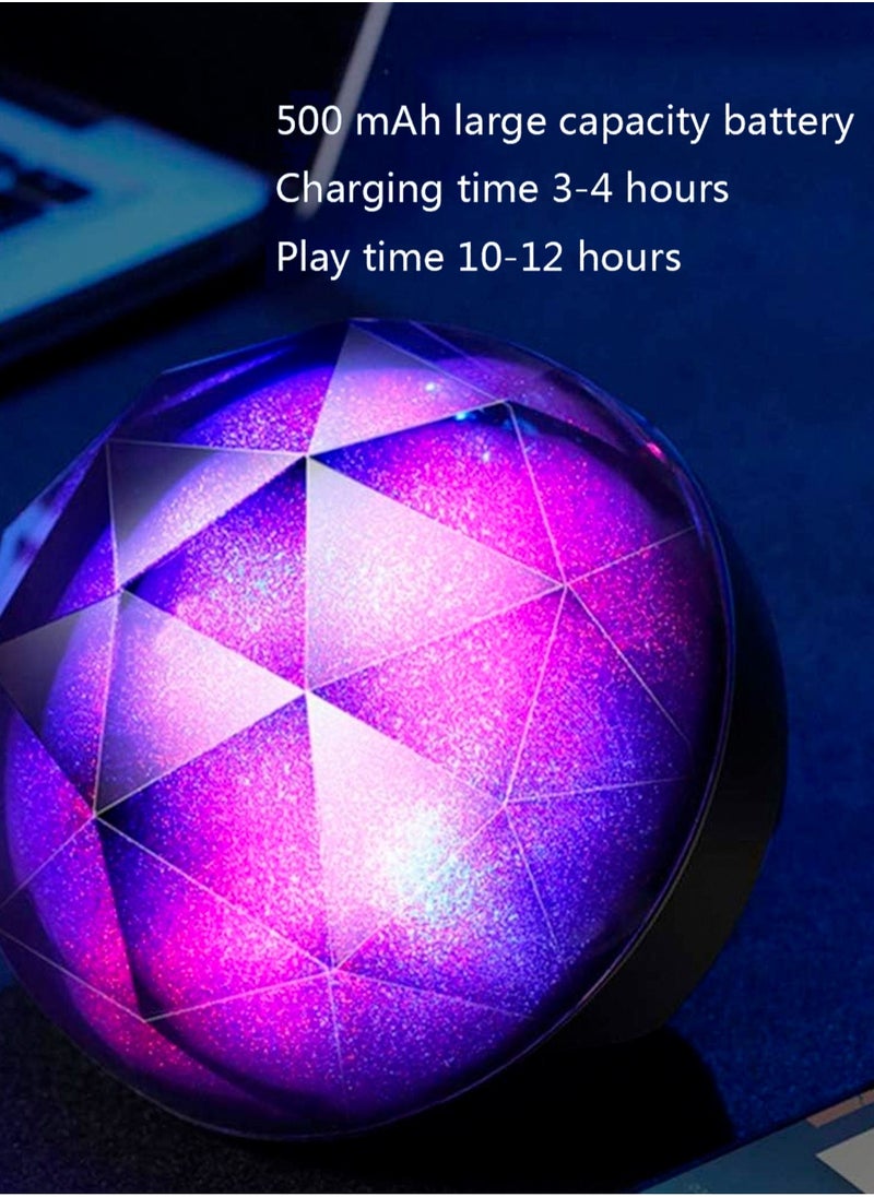 LOOPITYS - Colorful Lamp Bluetooth Speaker Portable Wireless Bluetooth Speakers 3 Lighting Effects 1200mAh Large Capacity 10m Bluetooth Connection Crystal Shape - Image 1