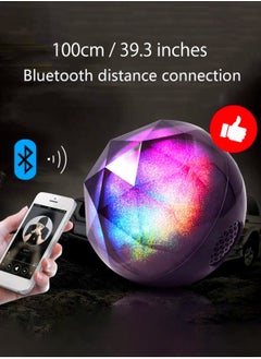 LOOPITYS Colorful Lamp Bluetooth Speaker Portable Wireless Bluetooth Speakers 3 Lighting Effects 1200mAh Large Capacity 10m Bluetooth Connection Crystal Shape  - Image 2