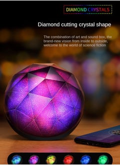 LOOPITYS Colorful Lamp Bluetooth Speaker Portable Wireless Bluetooth Speakers 3 Lighting Effects 1200mAh Large Capacity 10m Bluetooth Connection Crystal Shape  - Image 5