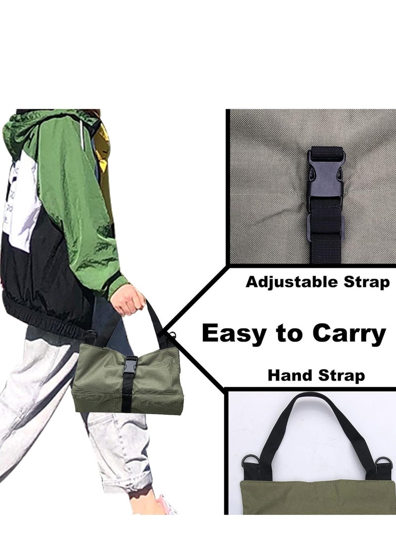 Mmmon Tool Roll Up Bag,Multi Purpose Waterproof Oxford Cloth,Heavy Duty Tool Organizer with 5 Pockets,Suitable for Electricians,Machinists and Hobbyists(Army Green)  - Image 4