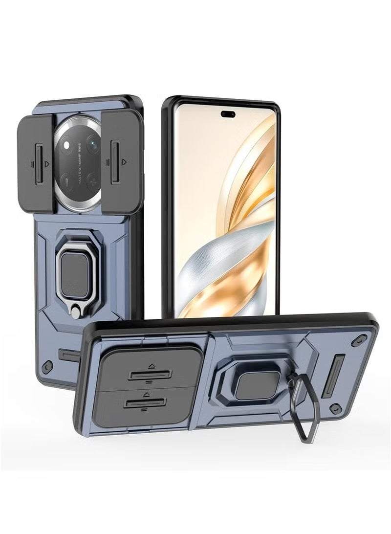 X-level Honor X9c 5G Case Cover with Slide Camera Cover & Ring Holder,Kickstand Shell Back Cover Scratch-Resistant Shock-Absorbing Protector Accessories Kickstand Stand Magnetic Car Ring Holder Protection - Image 1