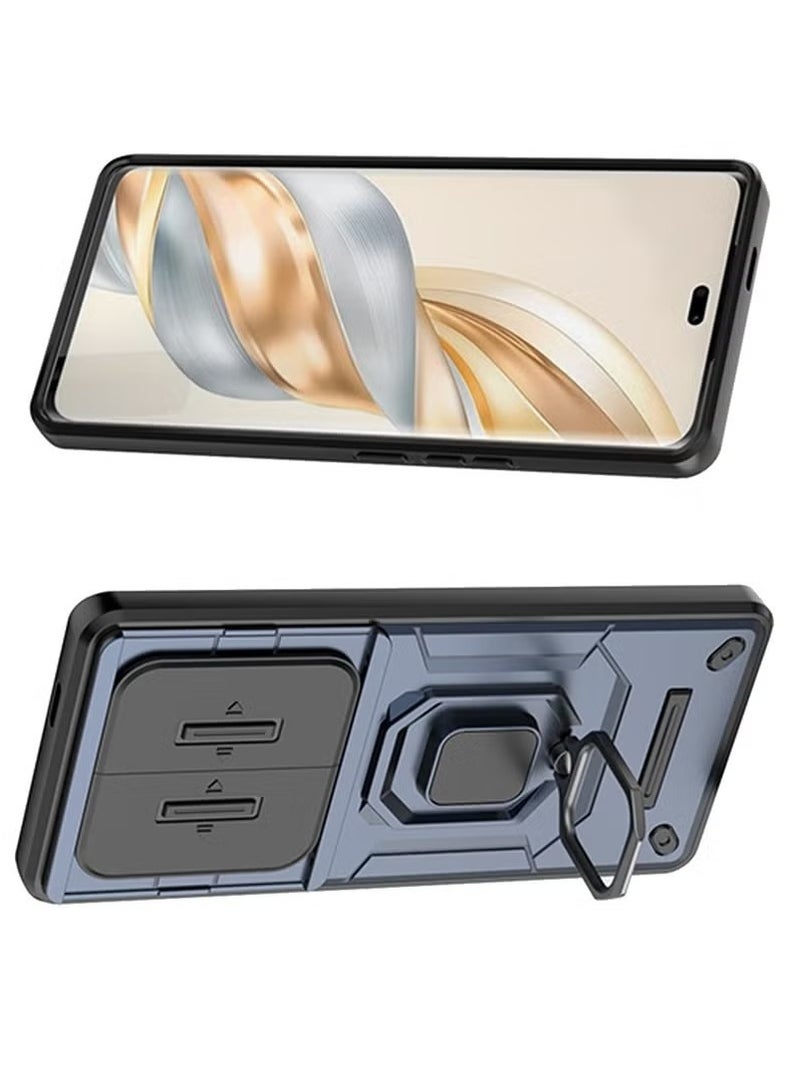 X-level Honor X9c 5G Case Cover with Slide Camera Cover & Ring Holder,Kickstand Shell Back Cover Scratch-Resistant Shock-Absorbing Protector Accessories Kickstand Stand Magnetic Car Ring Holder Protection - Image 5
