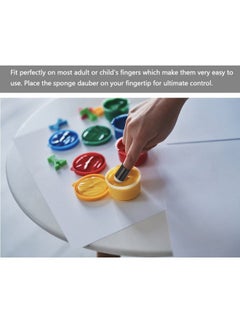 ZJchao Finger Sponge Daubers Set 40Pcs Craft Sponge Daubers With Storage Box For Paintingdrawinginkcard Making Sponge  - Image 3
