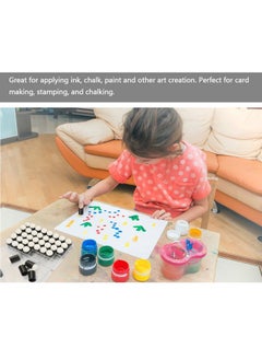 ZJchao Finger Sponge Daubers Set 40Pcs Craft Sponge Daubers With Storage Box For Paintingdrawinginkcard Making Sponge  - Image 5
