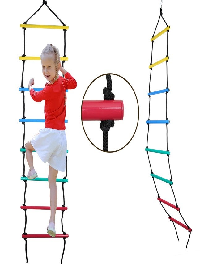 Boffle Playing Equipment for Kids 3 in 1, Disc Swing Set with Ninja Rope Ladder & Trapeze Bar with Rings for Kids Climbing Swing, Indoor & Outdoor Play Structure - Image 3