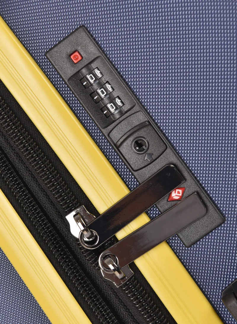 Track TRACK Luggage Set, Acrylonitrile Butadiene Styrene (ABS) Material, Trolley Travel Bag with Carry On Cabin and Checked In Sizes, combination Lock and 4 Double Wheels, Expendable, Size 20/24/28,13442/3P