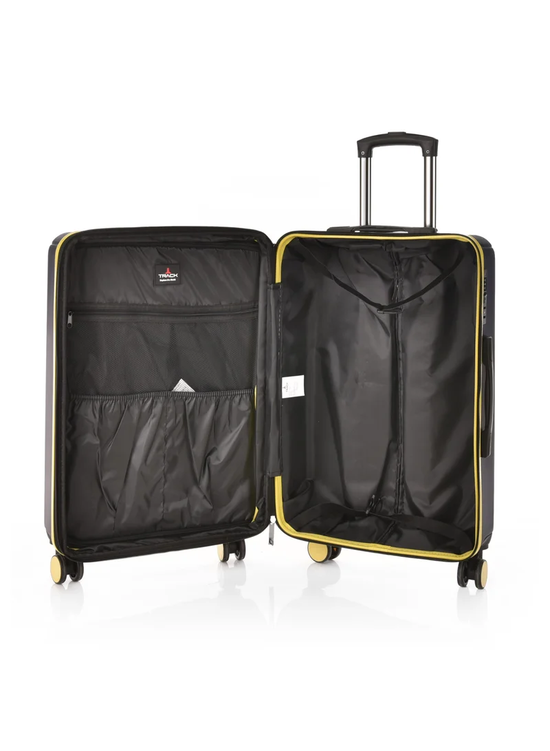 Track TRACK Luggage Set, Acrylonitrile Butadiene Styrene (ABS) Material, Trolley Travel Bag with Carry On Cabin and Checked In Sizes, combination Lock and 4 Double Wheels, Expendable, Size 20/24/28,13442/3P