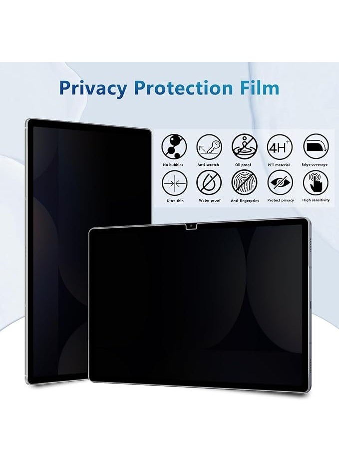 1 Pack Privacy Screen Protector Compatible with Galaxy Tab S10 Plus Tab S10+ 12.4 inch 2024 360° Anti-Spy Film Matte Anti-Glare Anti-Scratch Anti-Bubble PET - Image 3