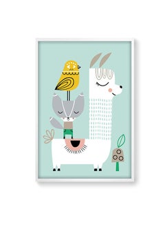 ebarza Happy Llama Framed Graphic Art Print 45X65 Cm  - Image 2