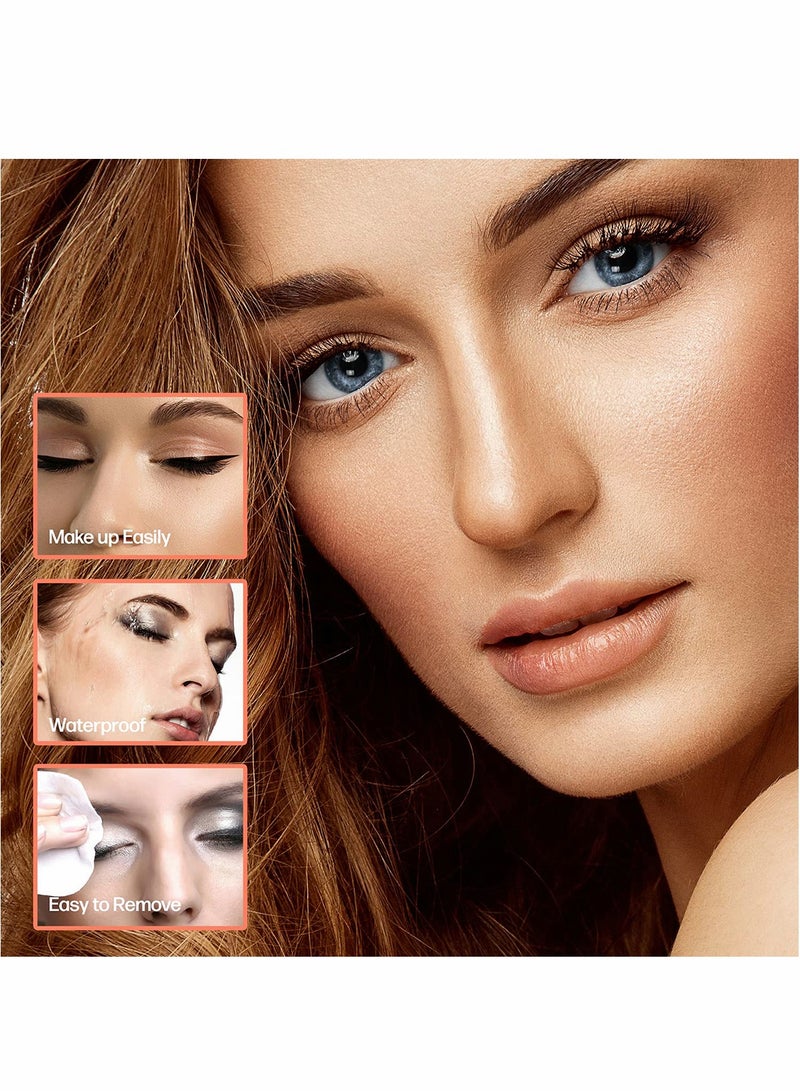 Magnetic Eyelashes Kit with No Glue Needed Lightweight and Easy to Wear 3D Reusable Eyelashes for Effortless Beauty 2 Pairs - Image 5