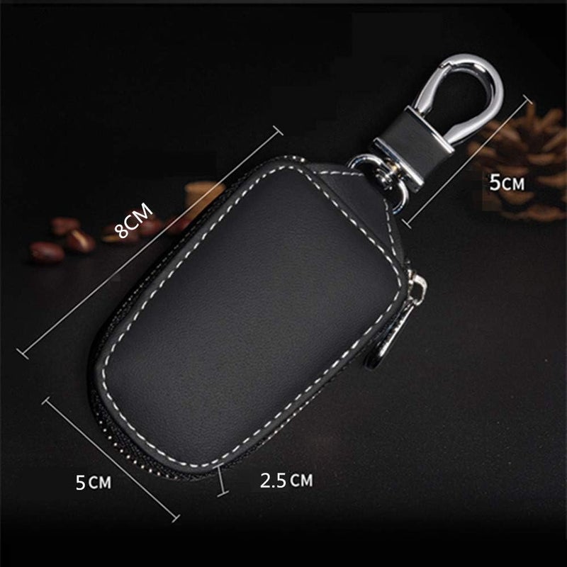 Krtopo Leather Car Key Chain Bag - Protection Wallet for Auto Remote Keys - Image 5