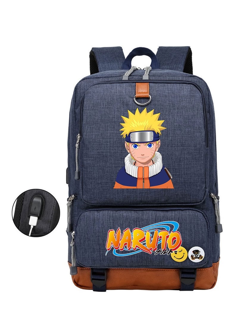 Naruto Teenage Students Men And Women Printed Casual Travel Backpack