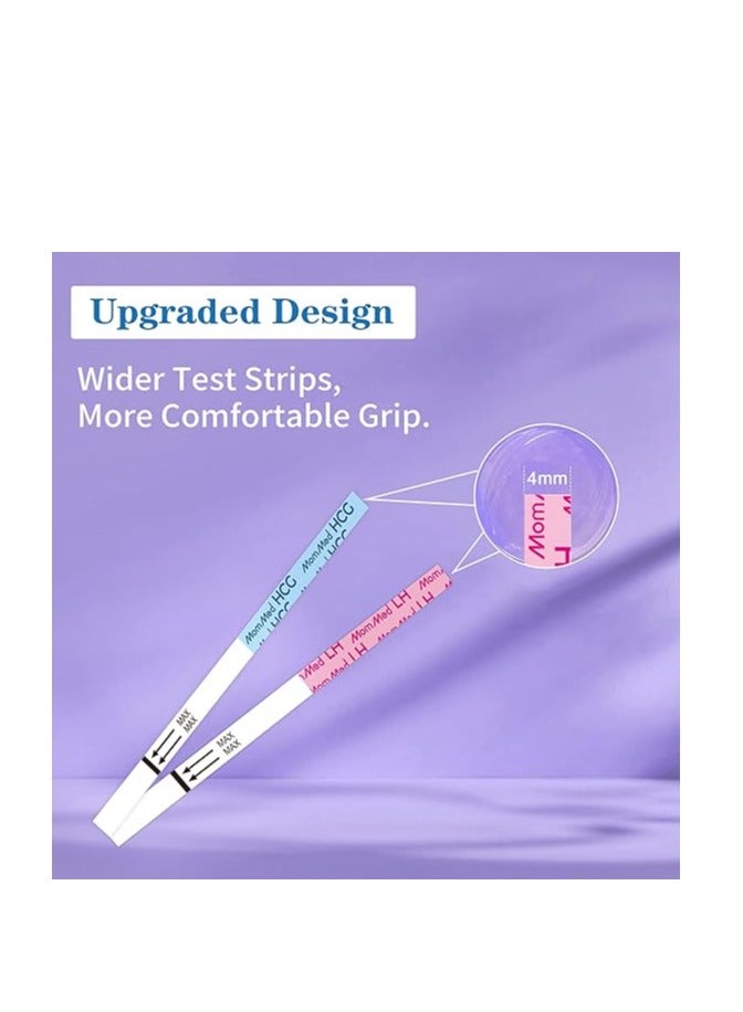 موم ميد 15 شريط اختبار التبويض و5 شرائط اختبار الحمل، مجموعة اختبارات الحمل والتنبؤ بالإباضة، تتبع الإباضة بدقة واكتشاف الحمل المبكر - Image 3
