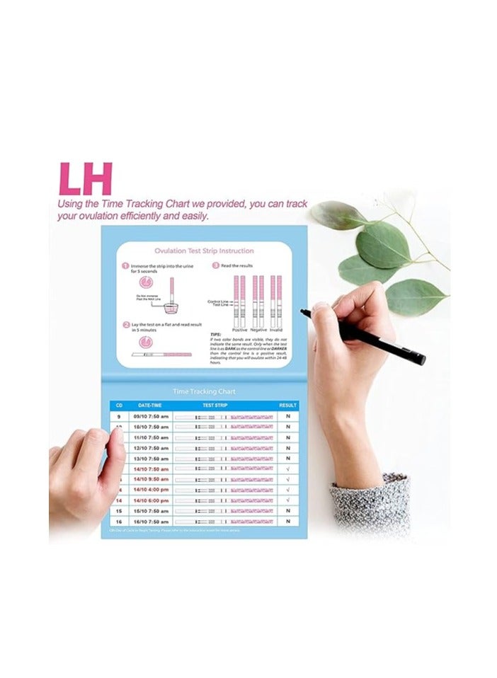 موم ميد 15 شريط اختبار التبويض و5 شرائط اختبار الحمل، مجموعة اختبارات الحمل والتنبؤ بالإباضة، تتبع الإباضة بدقة واكتشاف الحمل المبكر - Image 5