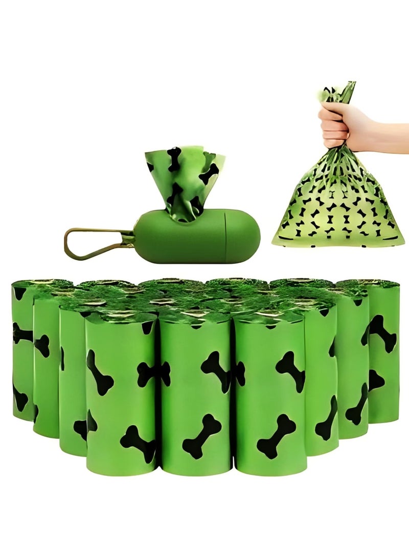 LIMOS 20Rolls-300pcs Dog Poop Bags Pet Dog Supplies for Dogs include 1pcs Green Adjustable Dispenser，Extra Thick and Strong, 100% Leak Proof, Biodegradable Waste Bag  - Image 1