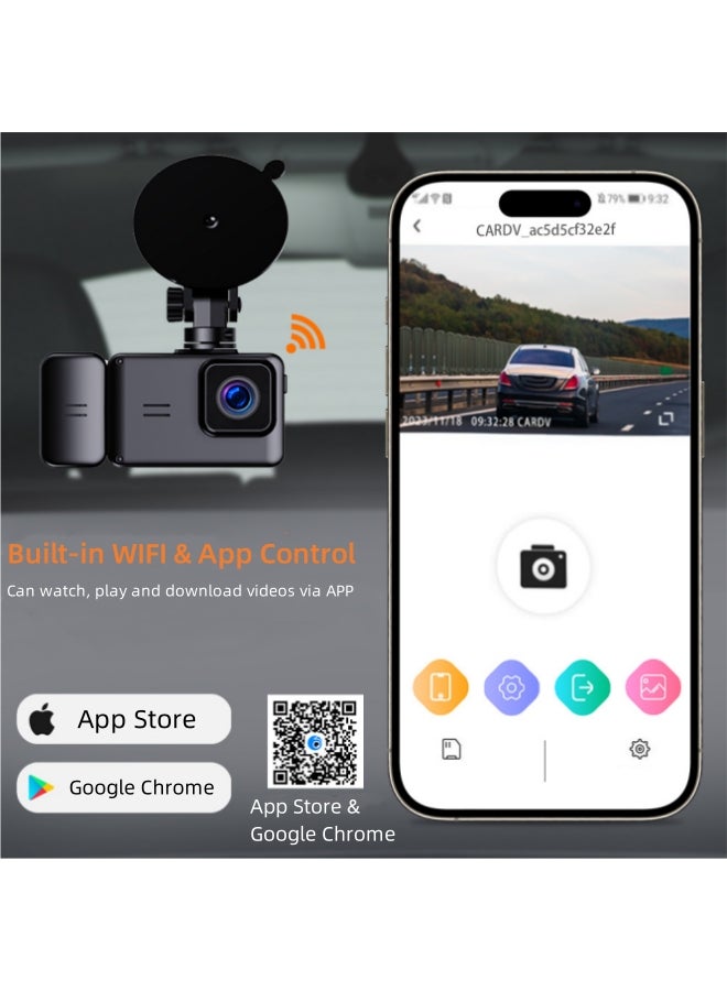 Generic Three Cameras Smart Dash Cam Pro Plus Sets 2MP Resolution/Free Wifi / 24-hours Parking Monitor / 170 Degree Wide View Angle  - Image 5