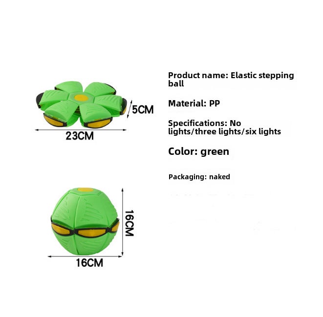 Elastic Stomp Ball Kids Magic UFO Transform Toy Green 
