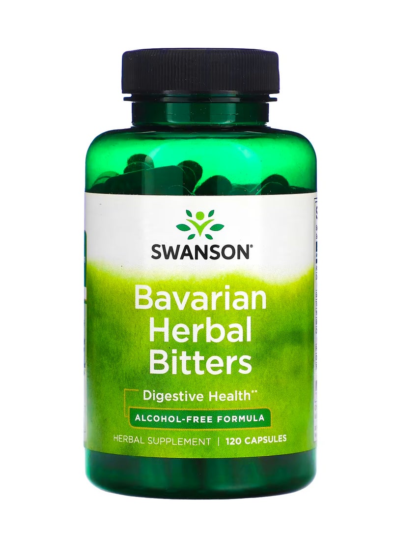 SWANSON Bavarian Herbal Bitters, Alcohol-Free, 120 Capsules