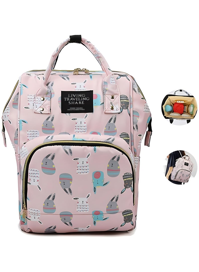Generic - Diaper Bag Backpack,Maternity Mummy Travel Backpack,Baby Care Nappy Bag Large capacity and Multifunction(pink) - Image 1