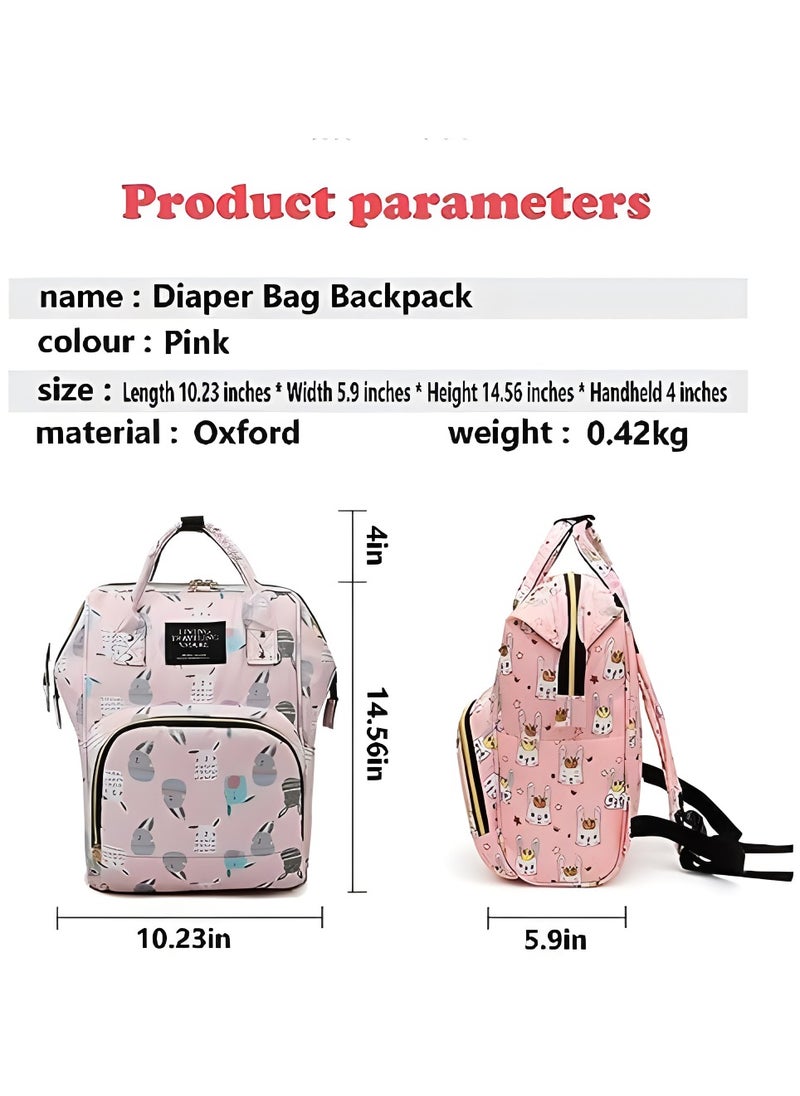 Generic - Diaper Bag Backpack,Maternity Mummy Travel Backpack,Baby Care Nappy Bag Large capacity and Multifunction(pink) - Image 1