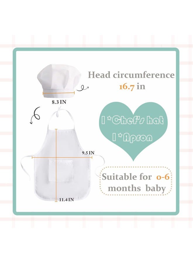 KHC-KHF Newborn Baby Photography Prop Baby Chef Outfits Chef Hat Apron Set Infant Baby Chef Costume Newborn Photography Outfits Boy Toddler Chef Hat And Apron - Image 2