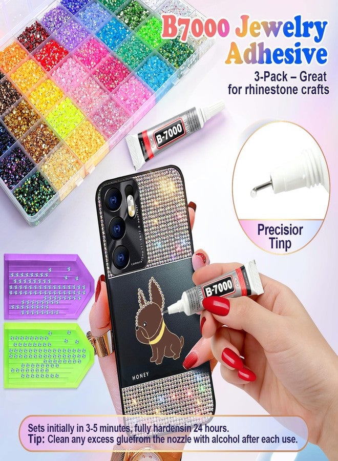 GGDECA 50000Pcs Bedazzling Kit, 3mm Resin Jelly Bedazzler Kit with Rhinestones - Image 3