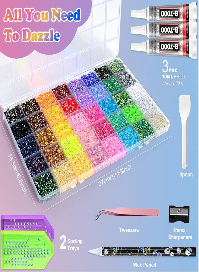 GGDECA 50000Pcs Bedazzling Kit, 3mm Resin Jelly Bedazzler Kit with Rhinestones - Image 2