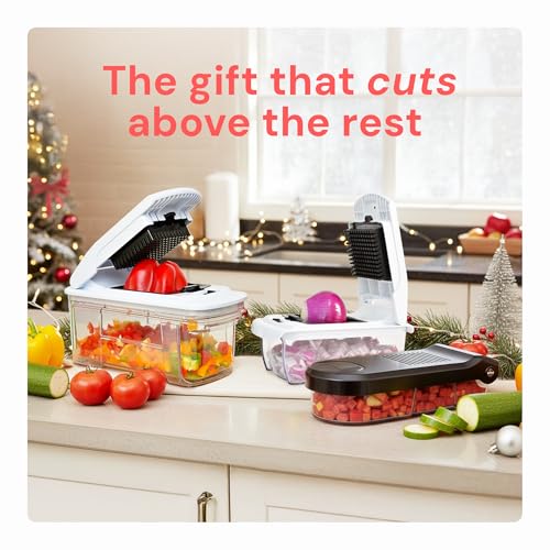 Fullstar The Original Pro Chopper - Vegetable Chopper and Spiralizer, Food Chopper with Container, Fruit Slicer, Kitchen Gadgets & Gifts, Home Essentials (8 in 1, White) - Image 3