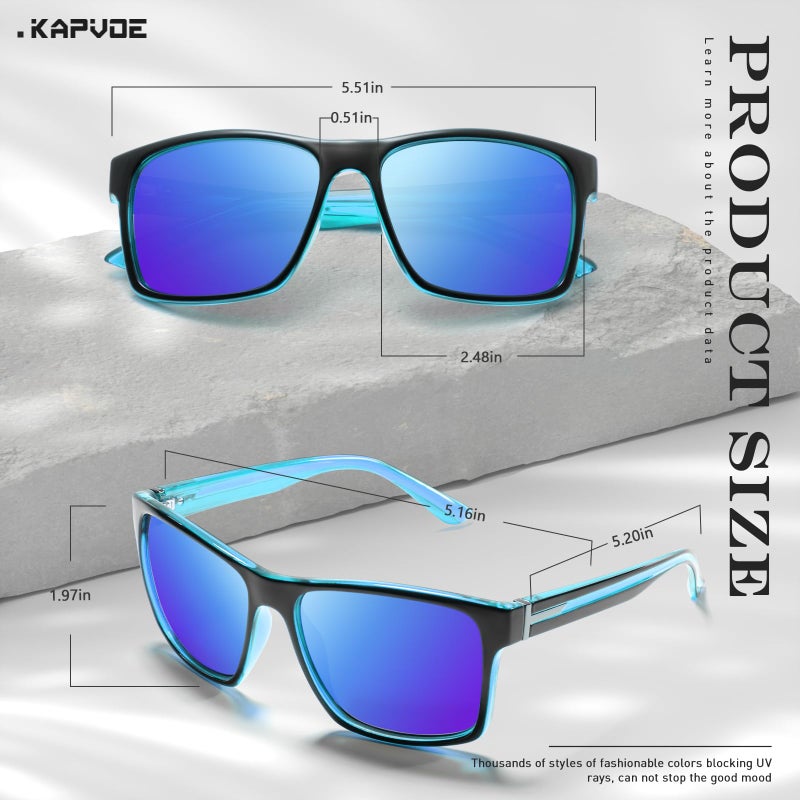 KAPVOE Polarized Sunglasses Men Women UV400 Protection Sport Glasses Driving Fishing Cycling Beach Golf Running - K2404 - Image 3