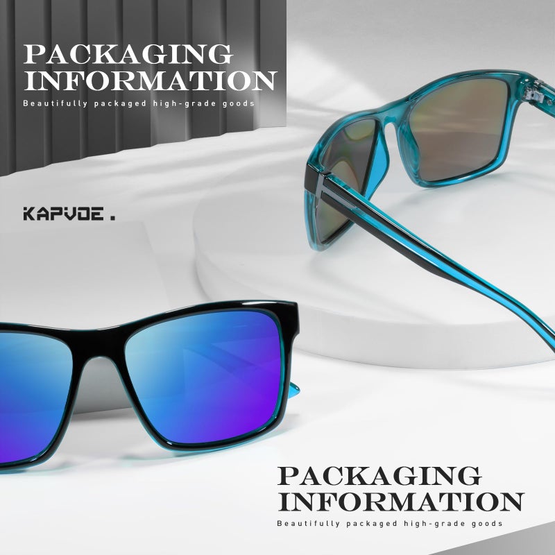 KAPVOE Polarized Sunglasses Men Women UV400 Protection Sport Glasses Driving Fishing Cycling Beach Golf Running - K2404 - Image 4