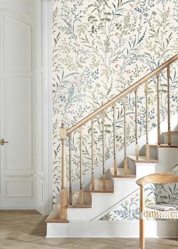 Erfoni 16.9''x118'' Leaf Peel and Stick Wallpaper Green and Beige Removable Wallpaper Green Leaf Self Adhesive Stick on Wall Paper DIY Boho Contact Paper for Cabinets Accent Wall Waterproof Vinyl Roll - Image 5