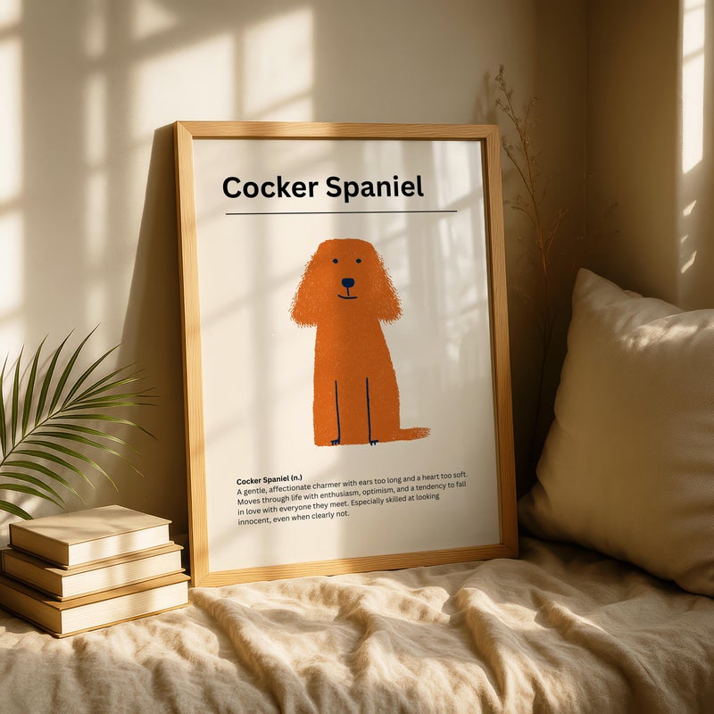 TNESSENTIAL Cocker Spaniel Definition Print, Cocker Spaniel Wall Art, Minimalist Dog Breed Poster, Funny Dog Definition Art, Dog Lover Gift - Image 5