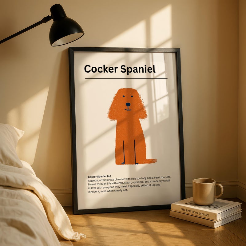 TNESSENTIAL Cocker Spaniel Definition Print, Cocker Spaniel Wall Art, Minimalist Dog Breed Poster, Funny Dog Definition Art, Dog Lover Gift - Image 4