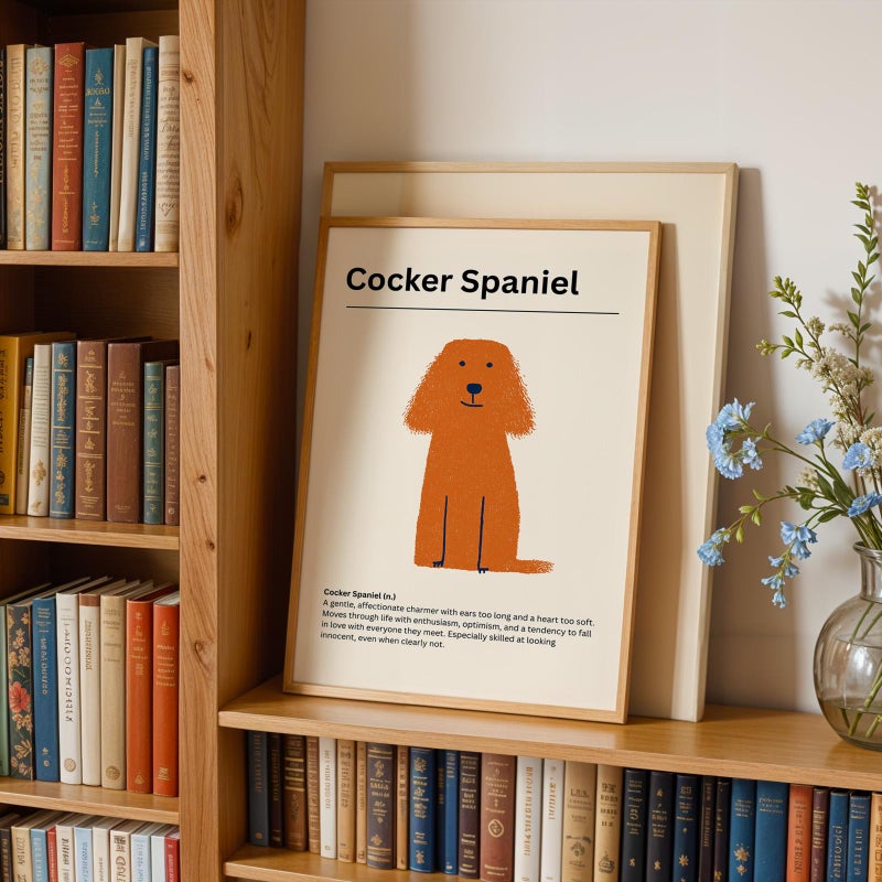 TNESSENTIAL Cocker Spaniel Definition Print, Cocker Spaniel Wall Art, Minimalist Dog Breed Poster, Funny Dog Definition Art, Dog Lover Gift - Image 3
