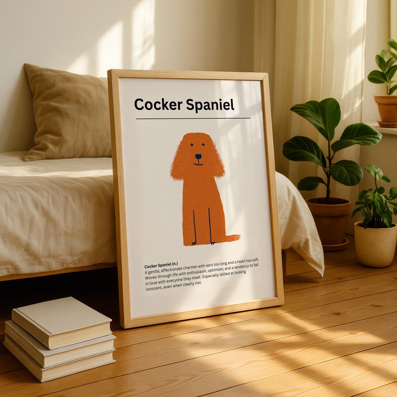TNESSENTIAL Cocker Spaniel Definition Print, Cocker Spaniel Wall Art, Minimalist Dog Breed Poster, Funny Dog Definition Art, Dog Lover Gift - Image 2