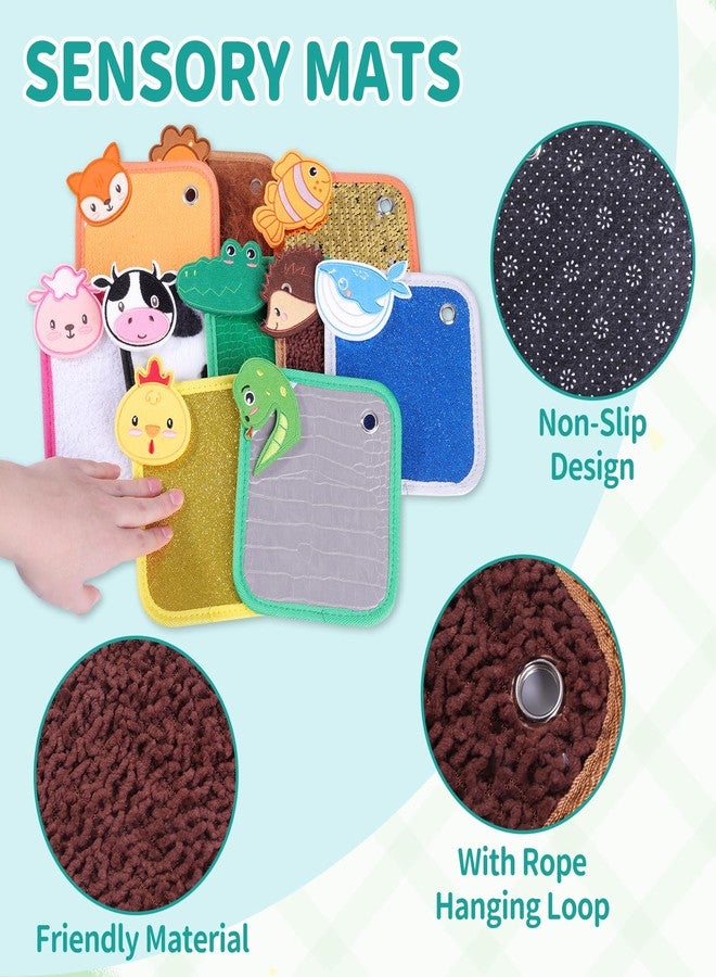 lefeke 10-Pack Animal Sensory Mats, Different Textures Sensory Mats for Sensory Walls, Early Sensory Tactile Training - Image 4