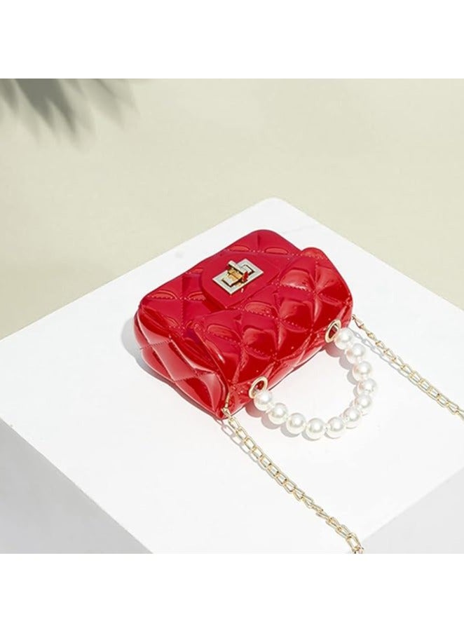 Little Girls Mini Purse Cute Crossbody Bag for Princesses red  - Image 3